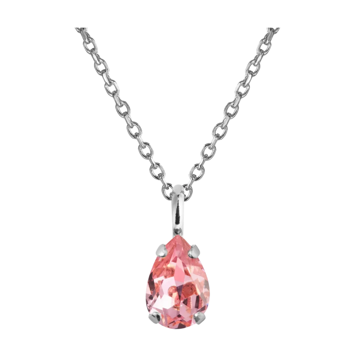 New Caroline Svedbom Amelia Necklace Rhodium - Light Rose