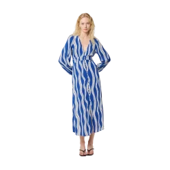 Outlet Fabienne Chapot Ana Dress - Cosy White/Cobalt