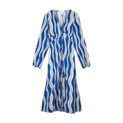 Outlet Fabienne Chapot Ana Dress - Cosy White/Cobalt