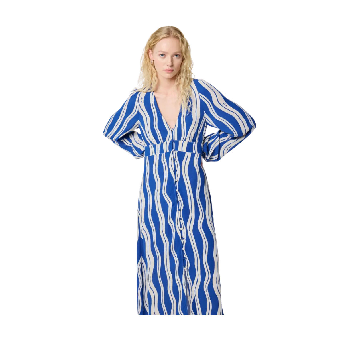Outlet Fabienne Chapot Ana Dress - Cosy White/Cobalt