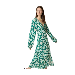 New Fabienne Chapot Ana Dress - Evergreen/Cosy White