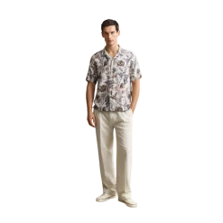 Clearance Gant Aop Camp Collar hirt - Oat Beige
