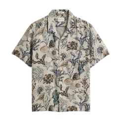 Clearance Gant Aop Camp Collar hirt - Oat Beige