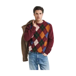 Hot Gant Argye C-Neck - 621 Winter Wine