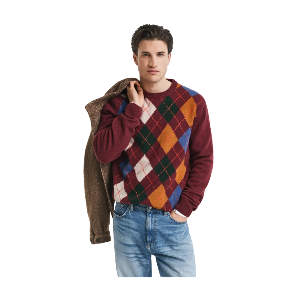 Hot Gant Argye C-Neck - 621 Winter Wine