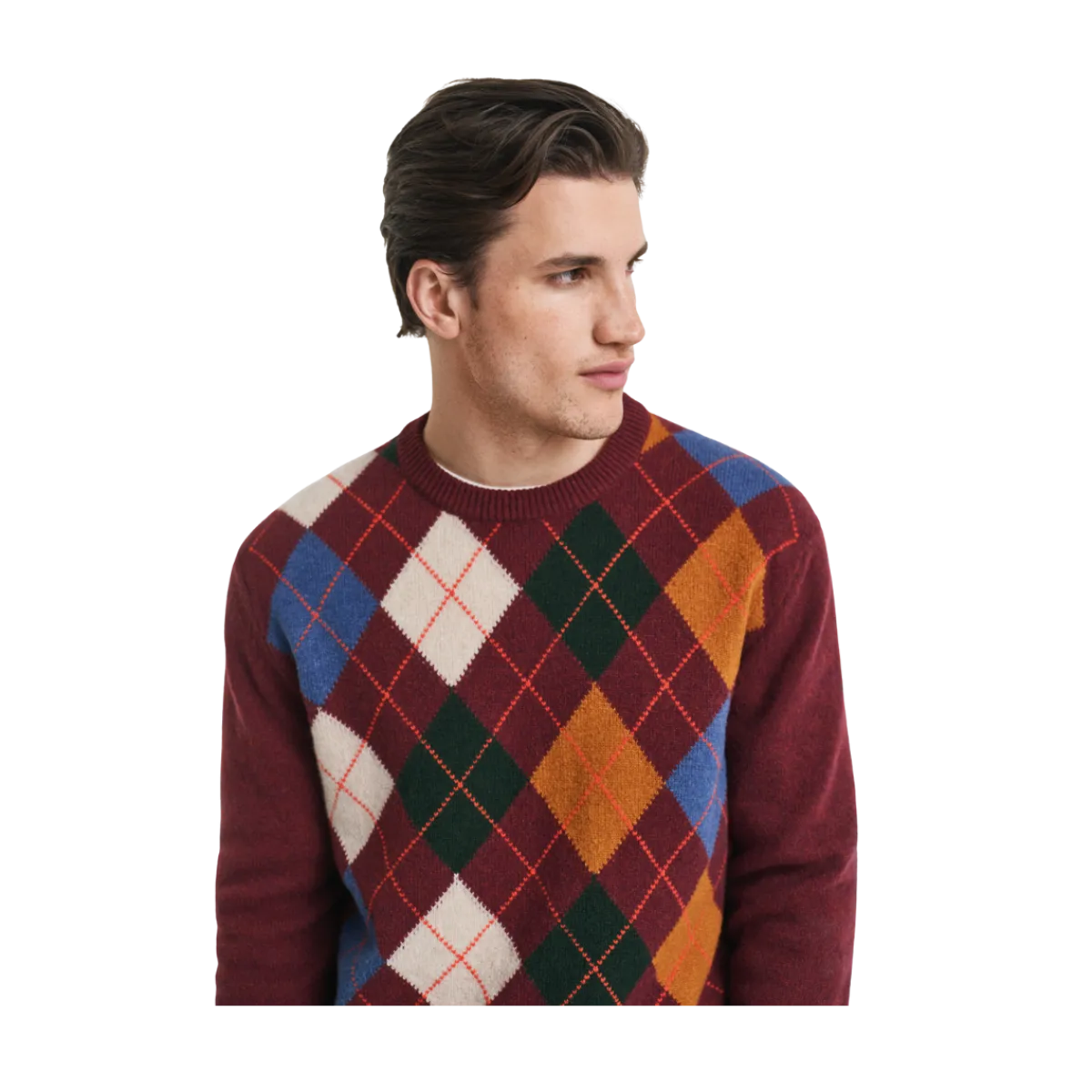 Hot Gant Argye C-Neck - 621 Winter Wine