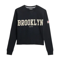 Discount Superdry Ath Essential Graphic Ls Top - Eclipse Navy