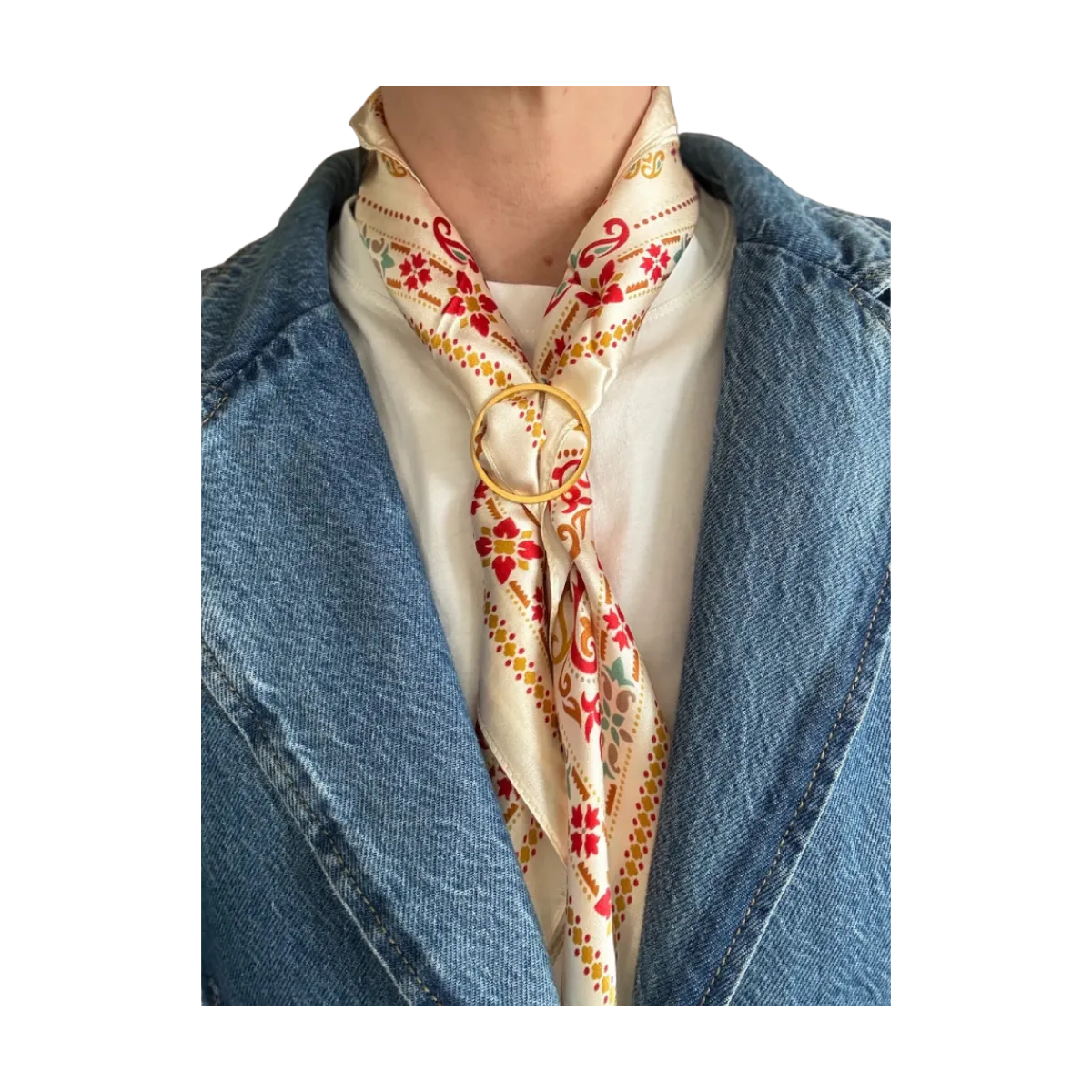 Online Seven/East Auteuil Silk Scarf 50x50cm - red