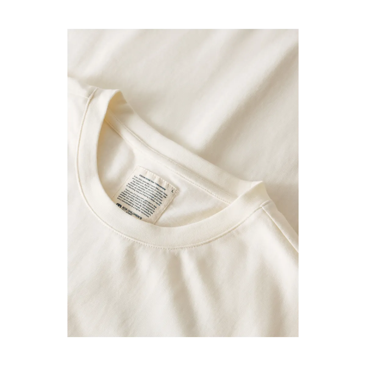 Knowledge Cotton Apparel Back Print T-hirt - Egret