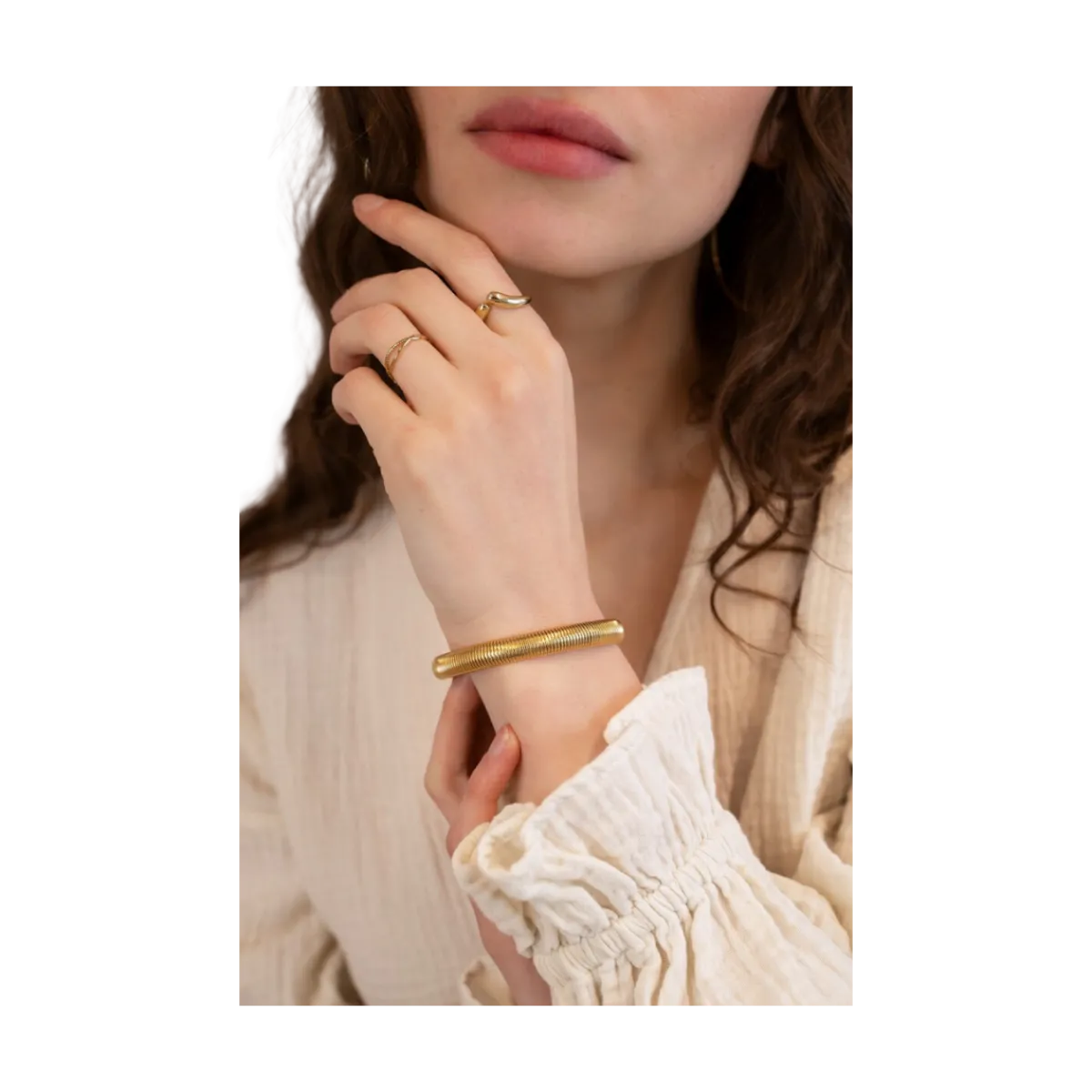 Discount My Jewellery Bangle Elastic Small - Gold