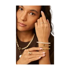 My Jewellery Bangle Set Thin Beige - Gold