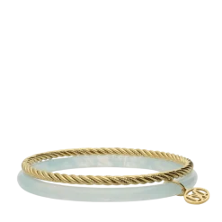 My Jewellery Bangle Set Thin Light Blue - Gold