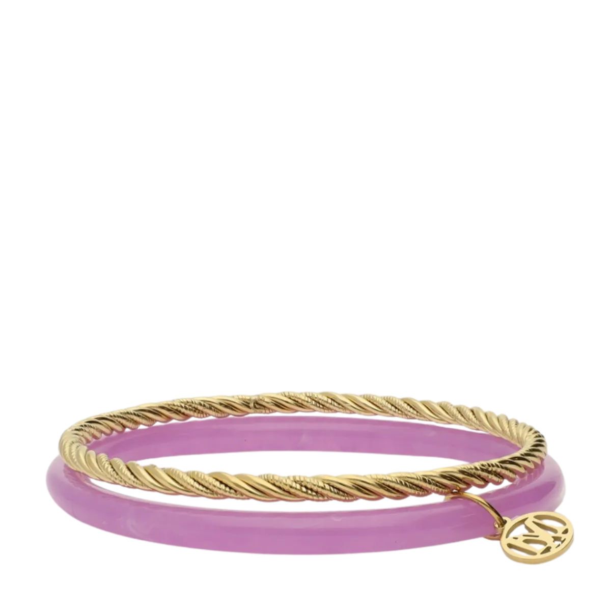 New My Jewellery Bangle Set Thin Lila - Gold