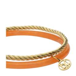 Online My Jewellery Bangle Set Thin Orange - Gold