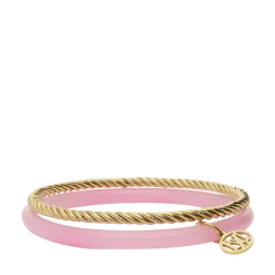 My Jewellery Bangle Set Thin Pink - Gold