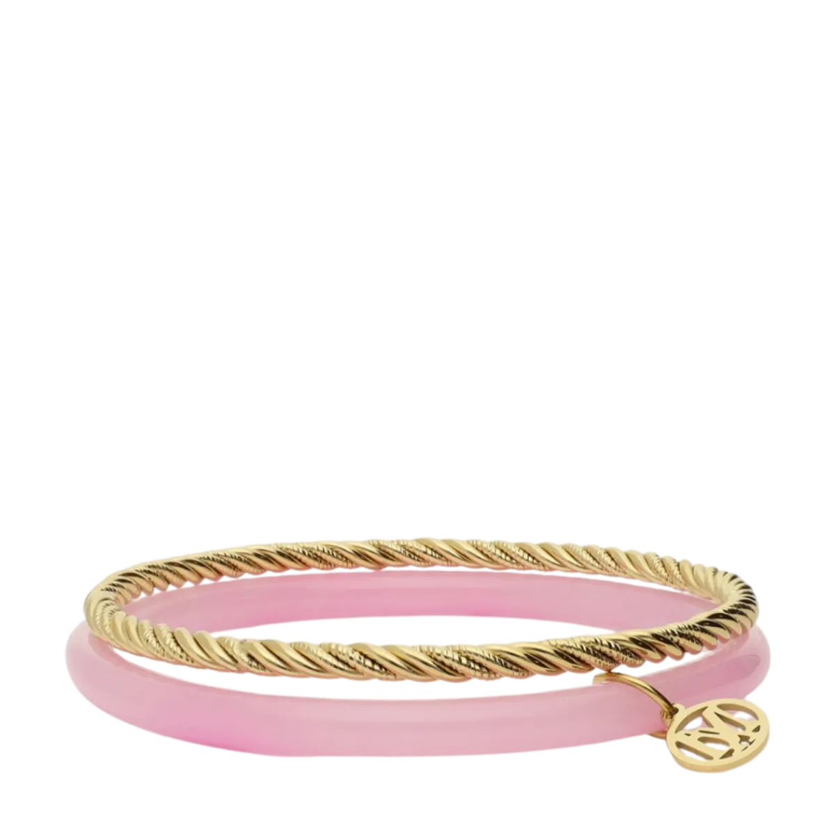 My Jewellery Bangle Set Thin Pink - Gold