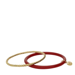 New My Jewellery Bangle Set Thin Red - Gold