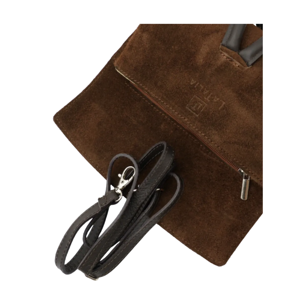 Clearance Latalia SG Barletta in Suede - Dark brown suede