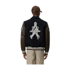 Sale Les Deux Basket Varsity Woo Jacket - 460 Dark Navy Bue