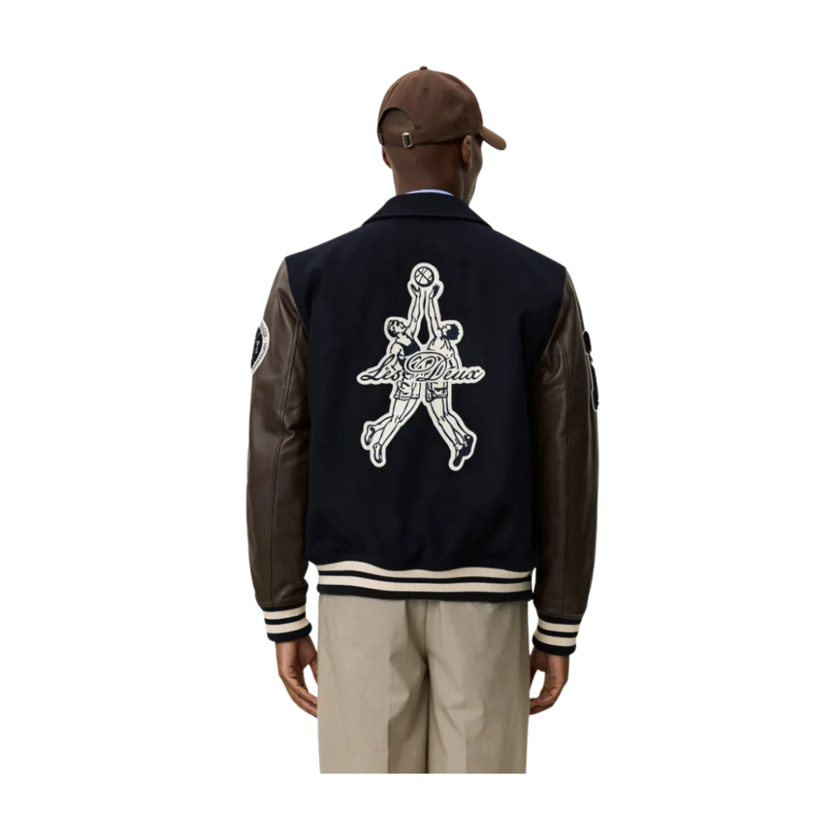 Sale Les Deux Basket Varsity Woo Jacket - 460 Dark Navy Bue