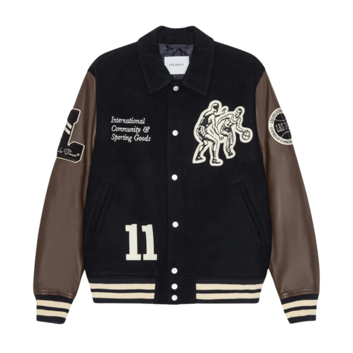 Sale Les Deux Basket Varsity Woo Jacket - 460 Dark Navy Bue