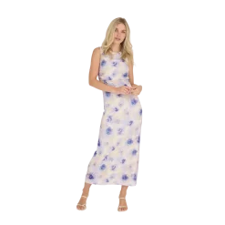 Discount A View Belena Dress - Purple/Yellow