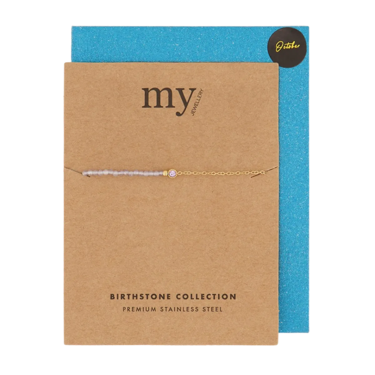 Hot My Jewellery Birth Bracelet - Gold October