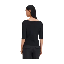 Hot Filippa K Boatneck Rib Top - Black