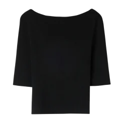 Hot Filippa K Boatneck Rib Top - Black
