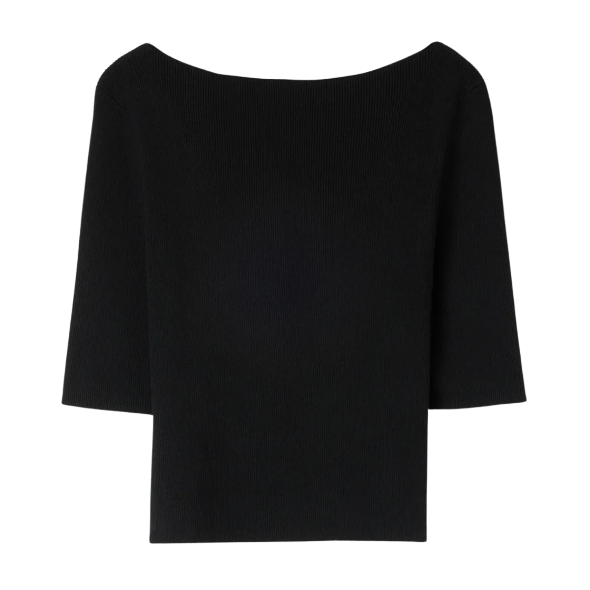 Hot Filippa K Boatneck Rib Top - Black