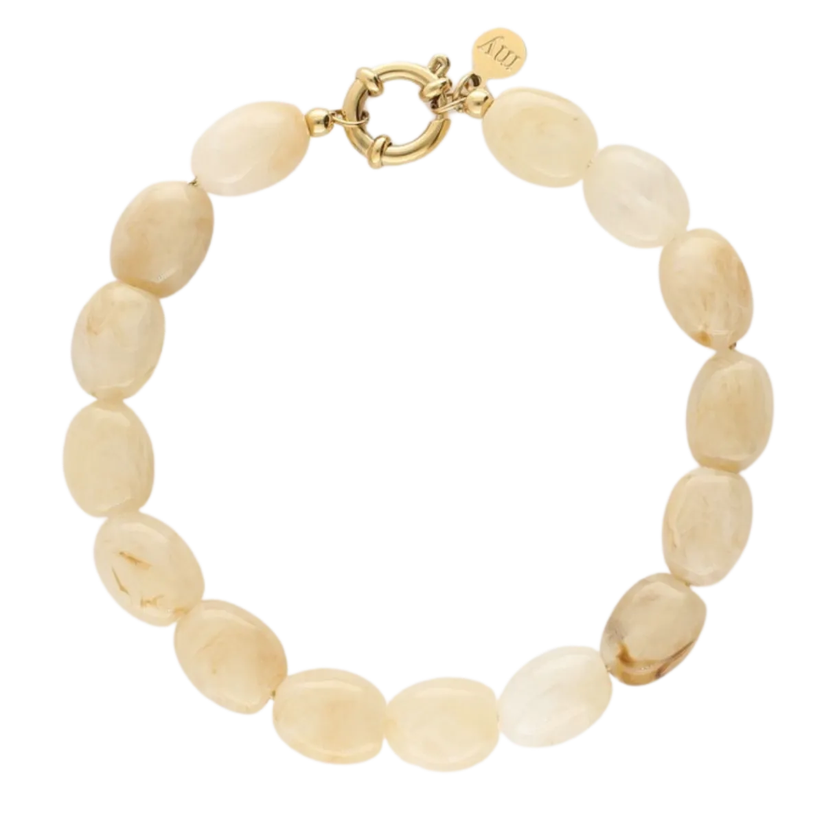 Outlet My Jewellery Bracelet Beads Beige - Gold