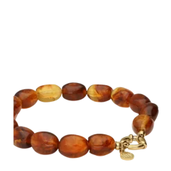 Discount My Jewellery Bracelet Beads Brown - Gold