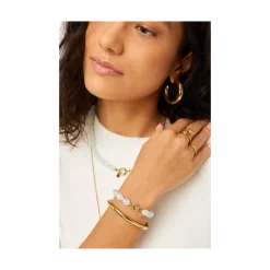 Outlet My Jewellery Bracelet Beads Light Blue - Gold