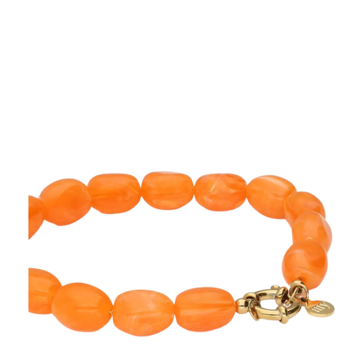Online My Jewellery Bracelet Beads Orange - Gold