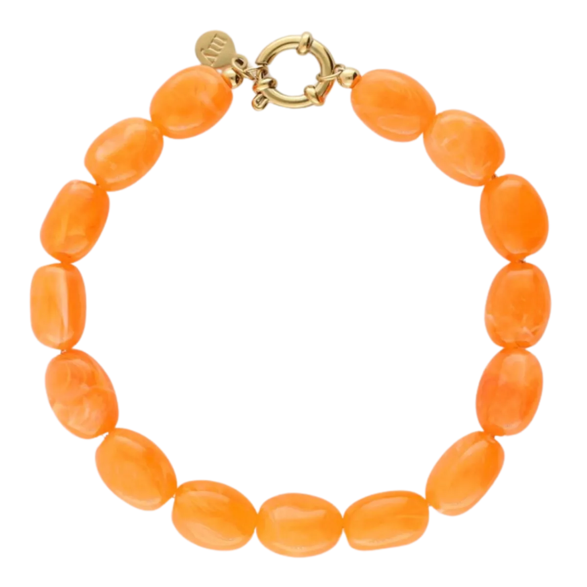 Online My Jewellery Bracelet Beads Orange - Gold