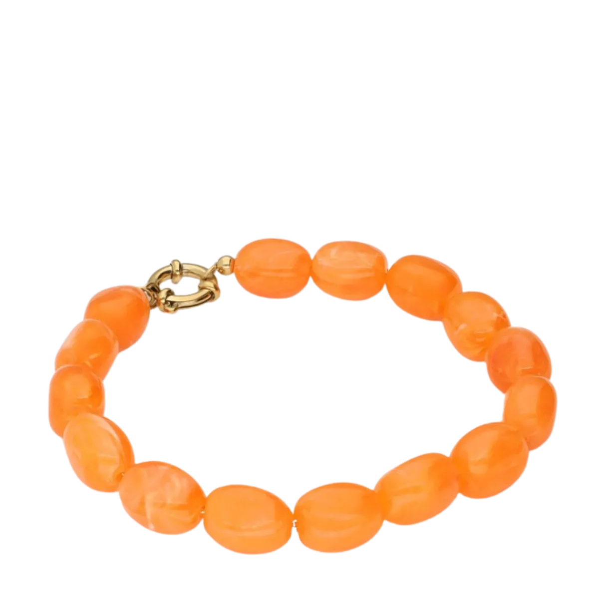 Online My Jewellery Bracelet Beads Orange - Gold
