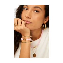 Online My Jewellery Bracelet Beads Pink - Gold