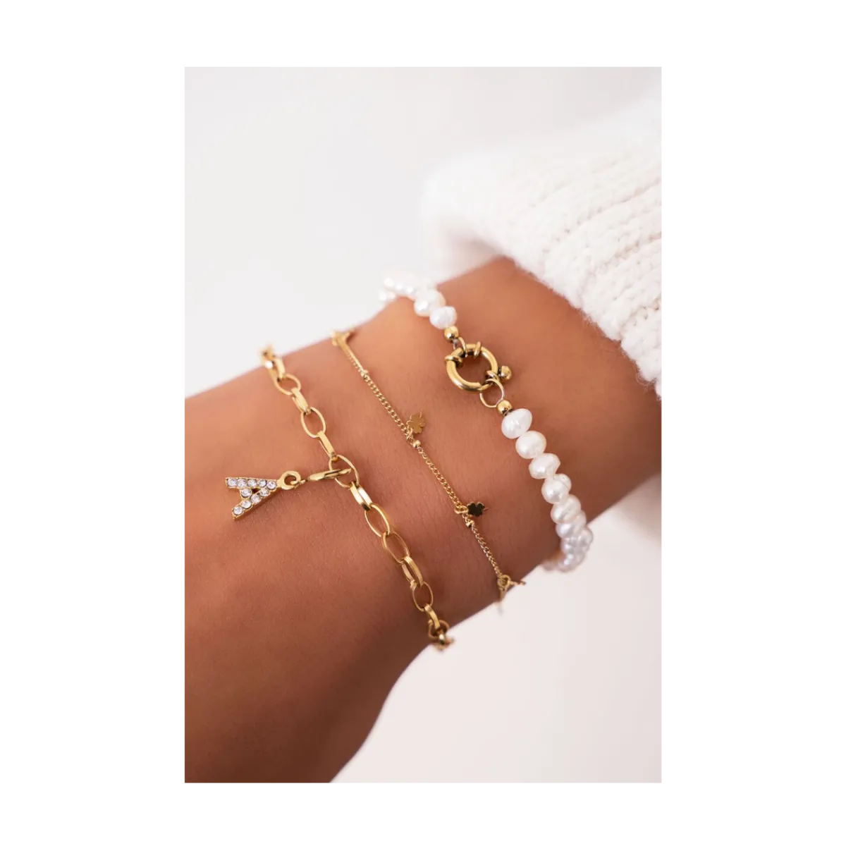 New My Jewellery Bracelet clovers - Gold
