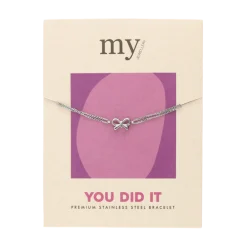 Clearance My Jewellery Bracelet Gifting Bow - Silver