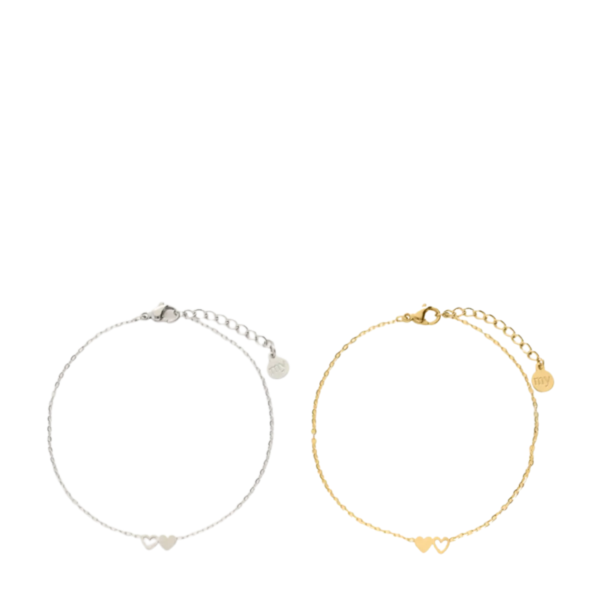 New My Jewellery Bracelet set two hearts - Multicolor