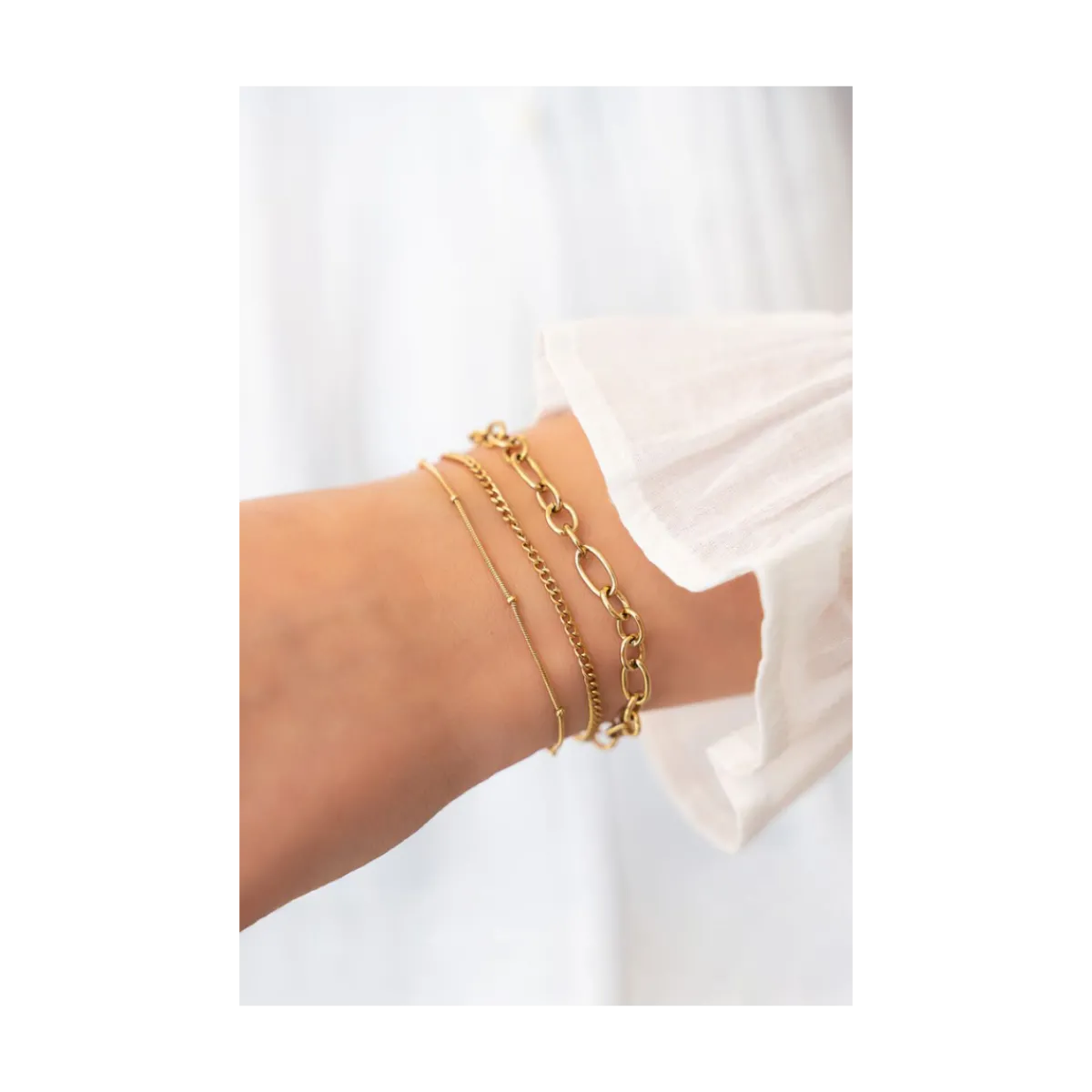 Online My Jewellery Bracelet three-layered balls - Gold