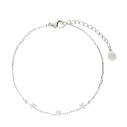 Clearance My Jewellery Bracelet Three Stars - Silver