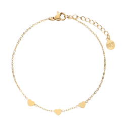 Outlet My Jewellery Bracelet With Three Hearts Graduation - Gold