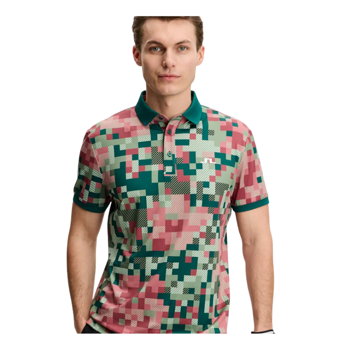 Clearance J.Lindeberg Bridger Tour Print Polo - Tour 26 Multi L