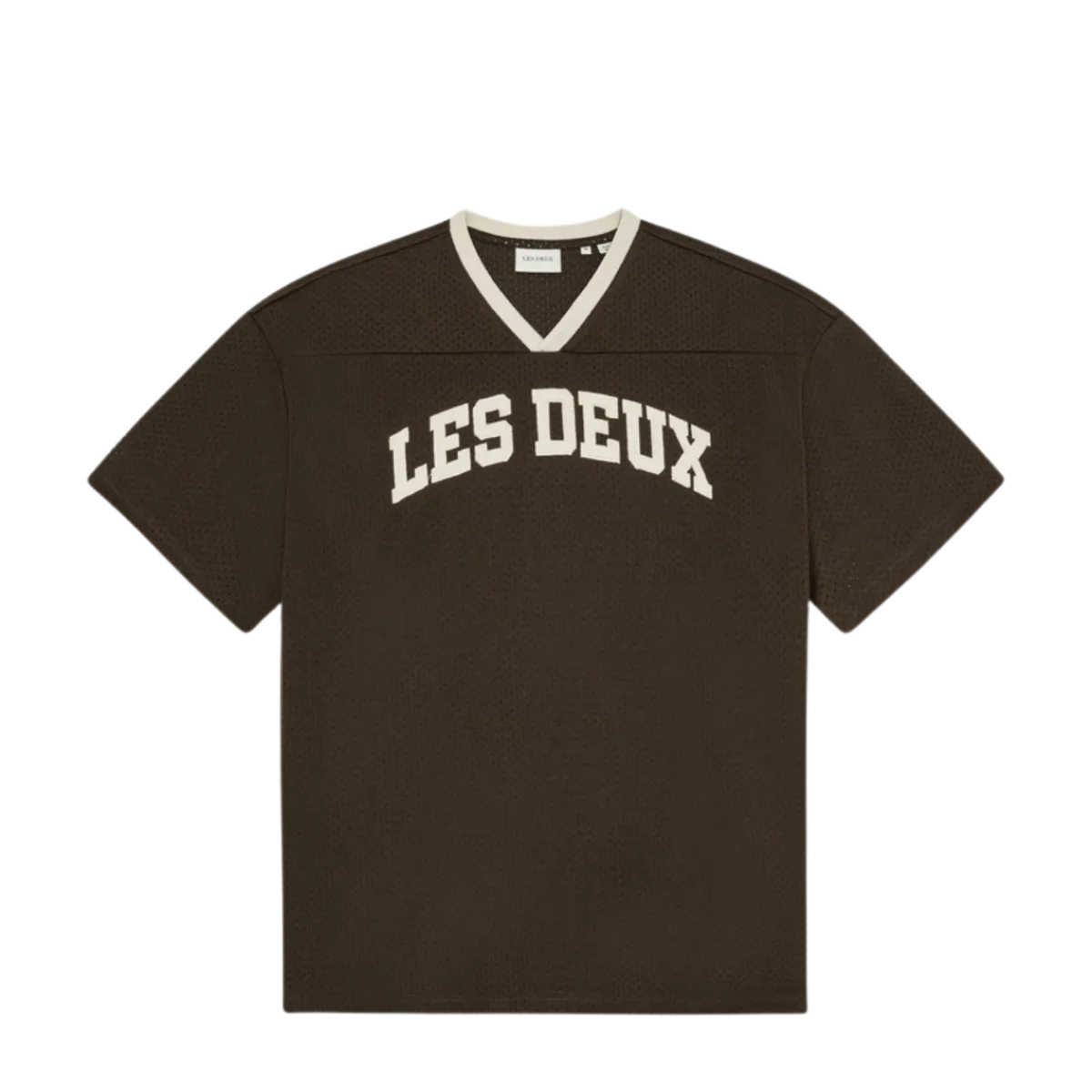 Discount Les Deux Bronson Mesh T-Shirt - Turkish Coffee Brown