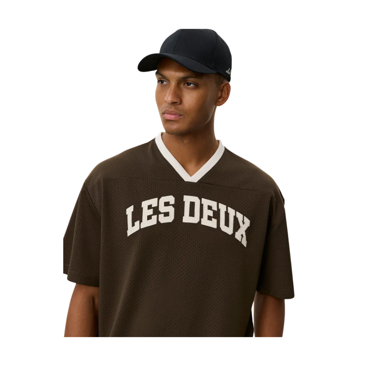 Discount Les Deux Bronson Mesh T-Shirt - Turkish Coffee Brown