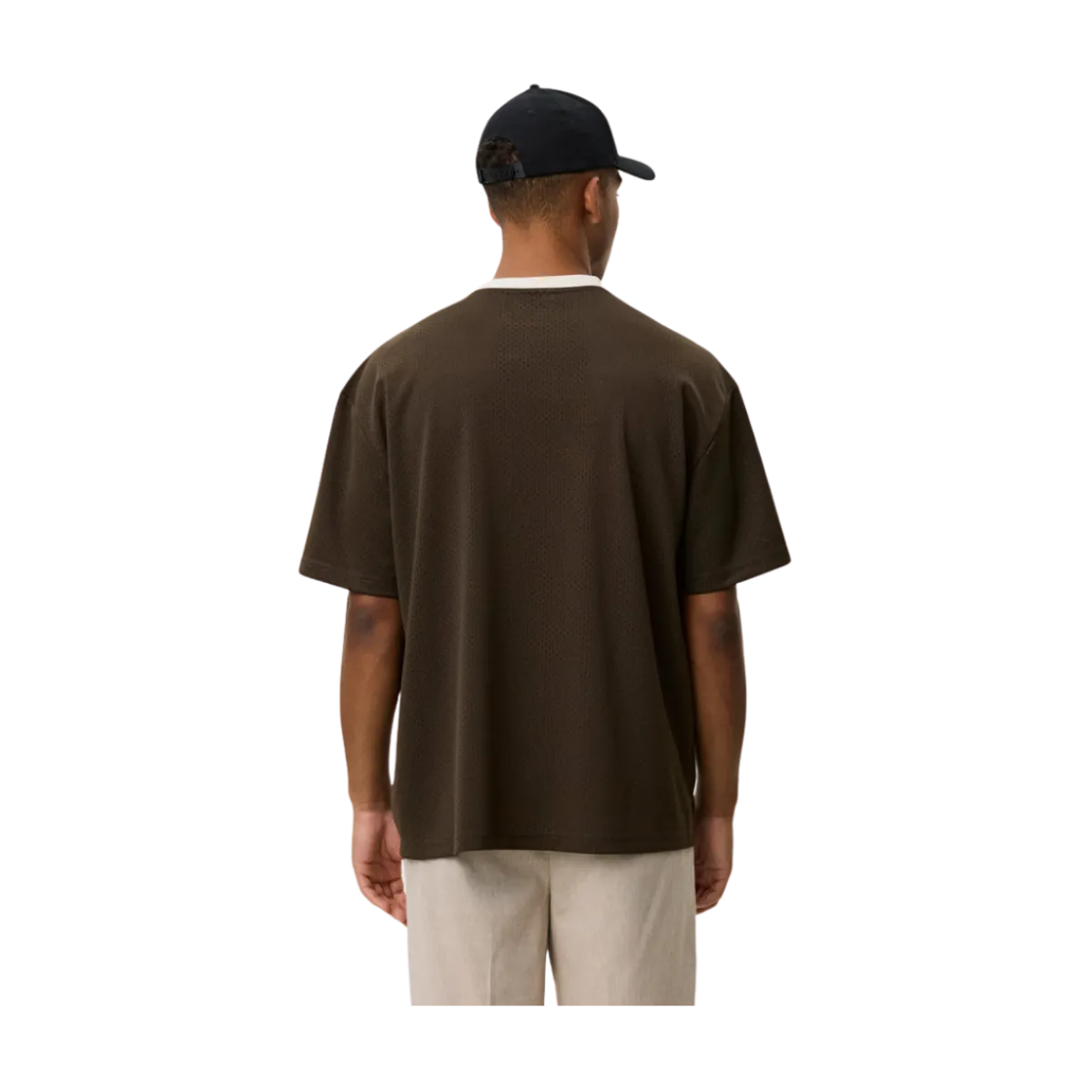 Discount Les Deux Bronson Mesh T-Shirt - Turkish Coffee Brown