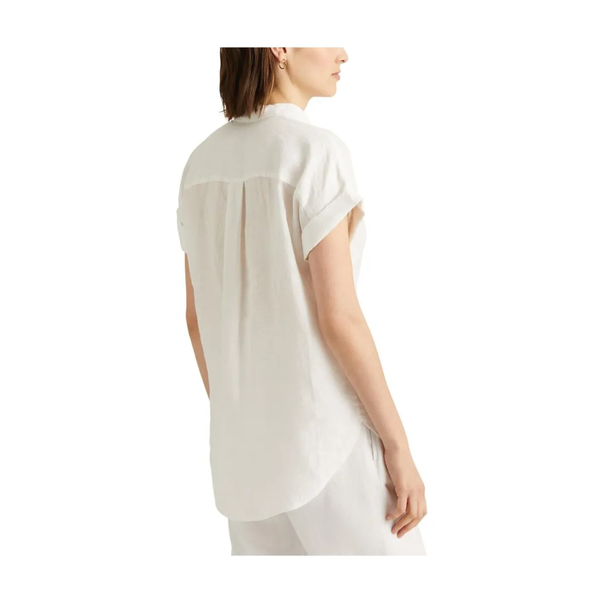 New Lauren Broono hort eeve hirt - White
