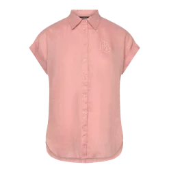 Hot Lauren Broono SS Button Front Shirt - Pink