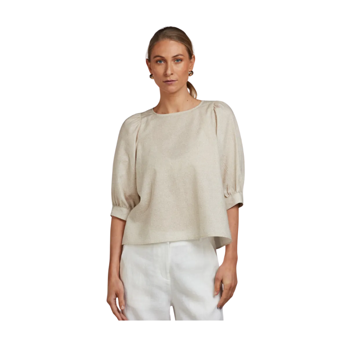 Sale Stenströms Carmen Blouse - Beige pattern